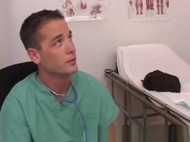 Male internal anal examination by doctor and gay jerking off for medical