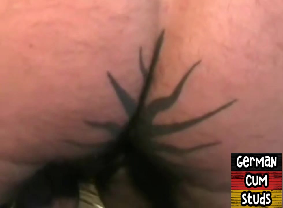 German pierced hunk swapping cum with 3some fucked stud