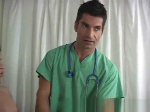Male doctors working with nude videos and female jerking off patient gay