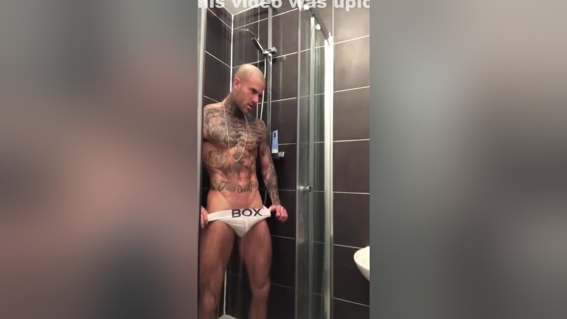 Tattooed Muscle stud showers