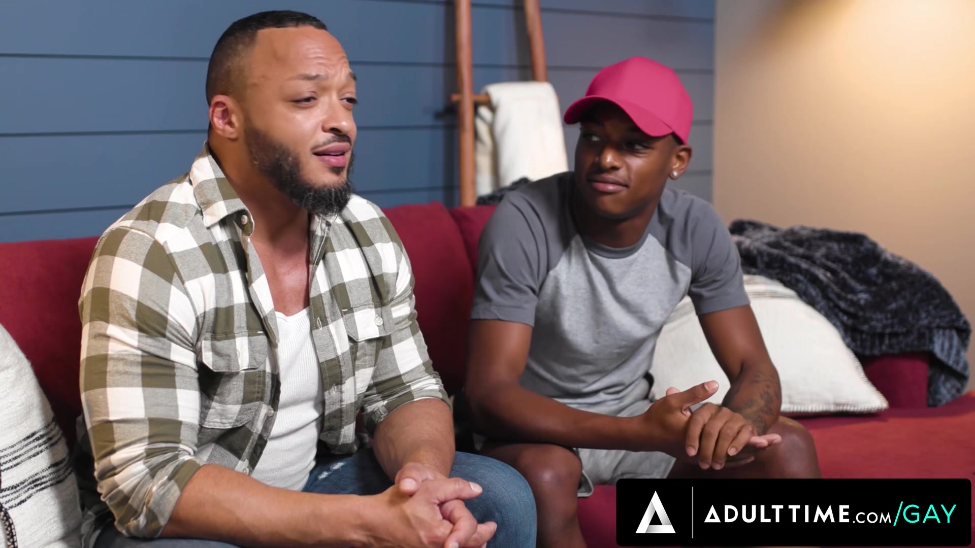 ADULT TIME - Hunky Stepdad Dillon Diaz Dicks Down Jock Stepson Ty Santana After Losing Strip Bet!