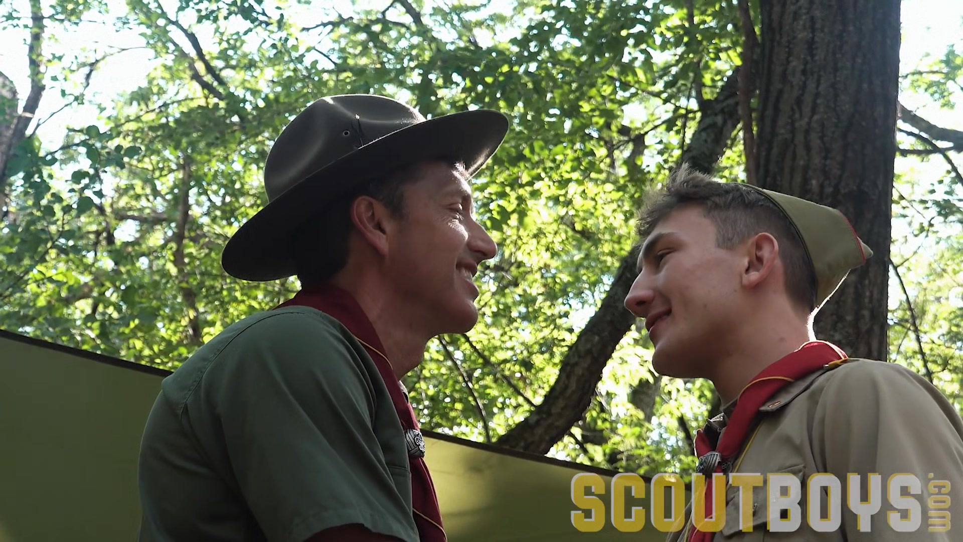 ScoutBoys - Sexy scoutmaster seduces a cute twink in forest