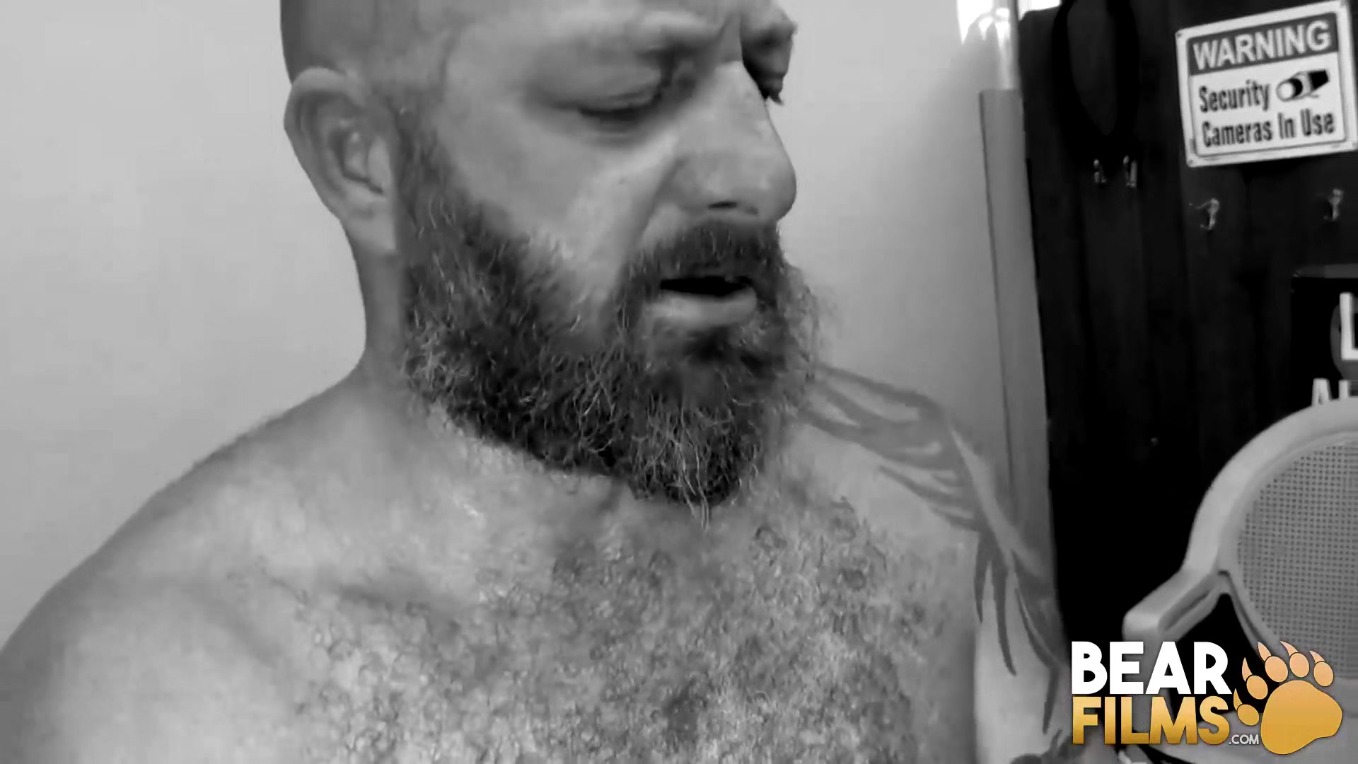 BEARFILMS Hairy Owen Powers Anal Plays With Huge Dildo Solo