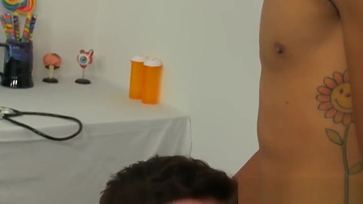 Ebony gay sucks his doctor and enjoys rough anal pounding