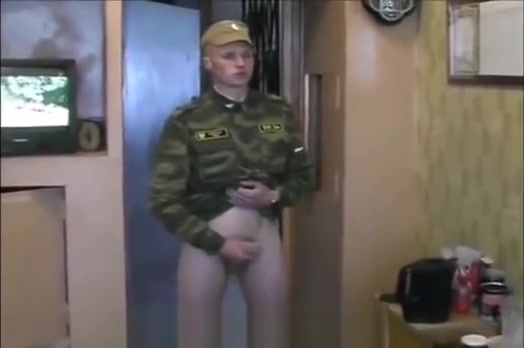 Straight Russian Military Stroking for the cash