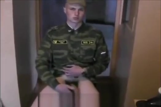Straight Russian Military Stroking for the cash
