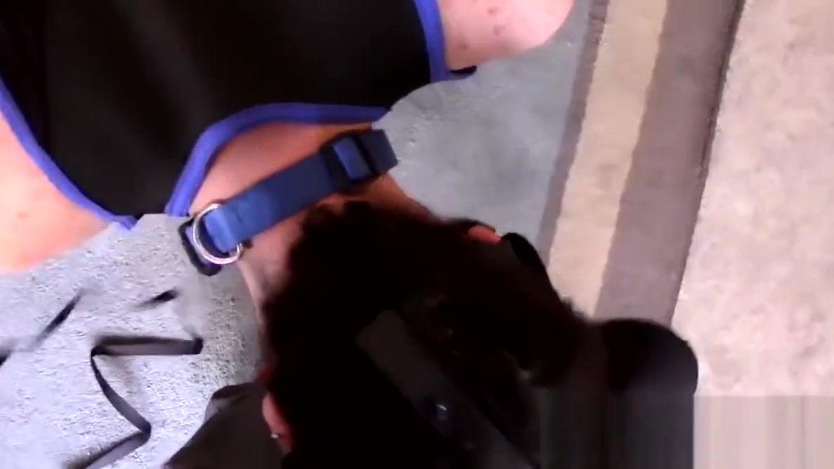 Bearded dom barebacks his slave with a puppy mask in POV