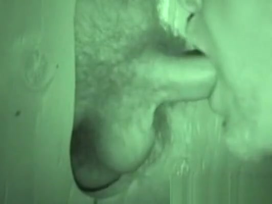 Nightvision gloryhole blowjob session