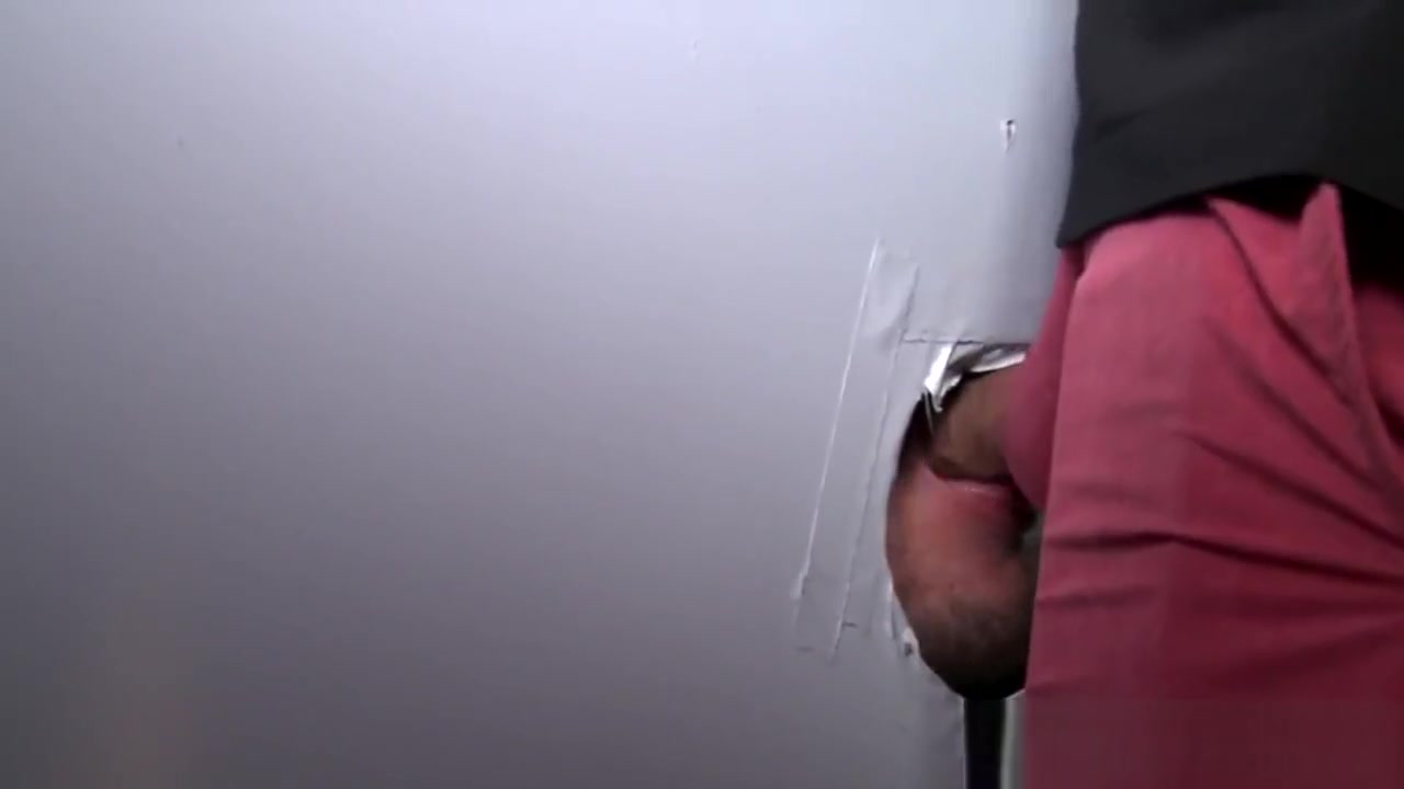 Stud sucks at gloryhole