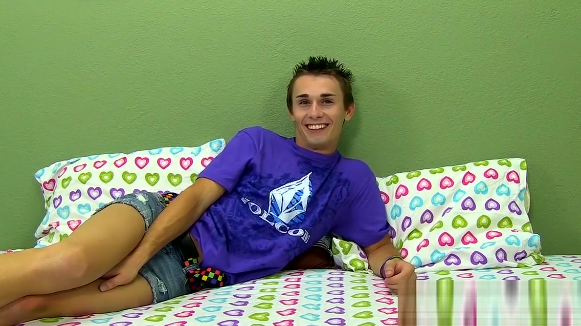 Kinky young Jacobey London stripteasing and masturbation
