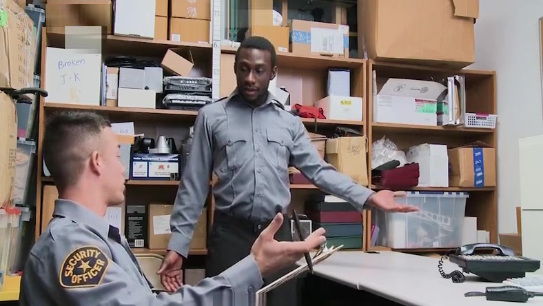 YoungPerps - Security Guard Fucks Another Guard In The Ass In Order To Keep Him Quiet