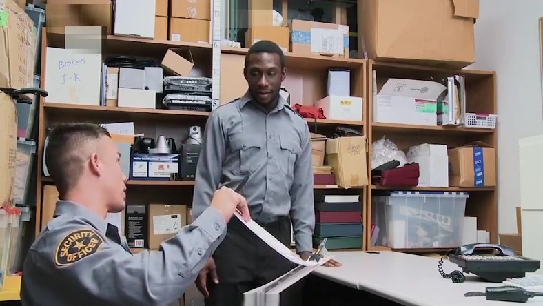 YoungPerps - Security Guard Fucks Another Guard In The Ass In Order To Keep Him Quiet