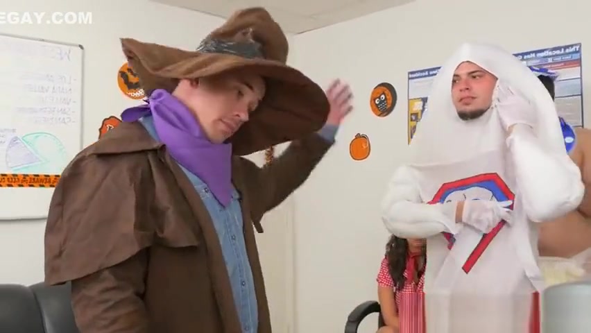 Horny gay office party turns hardcore