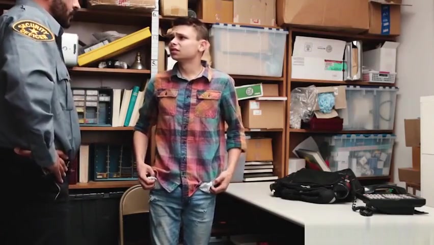 Little twink anal fucked in office by bear