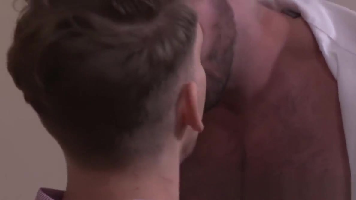 Passionate anal fucking at the office with handsome gays