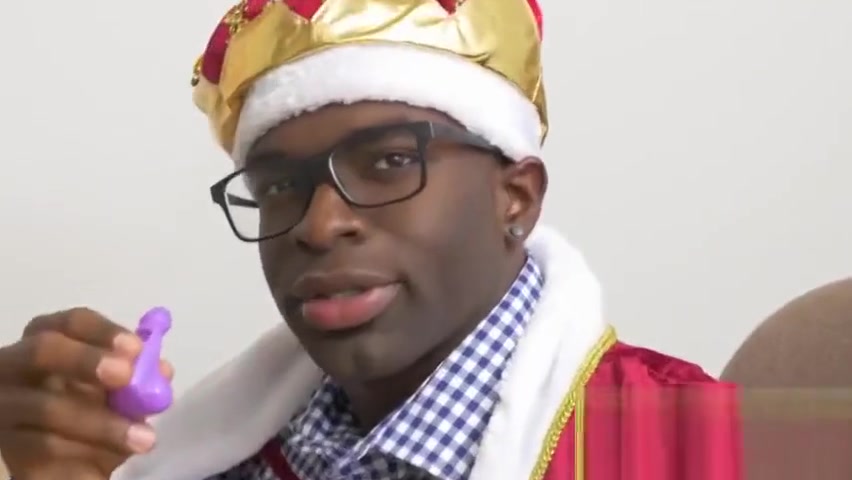 Gay queers celebrate halloween with interracial gay threesome in the office