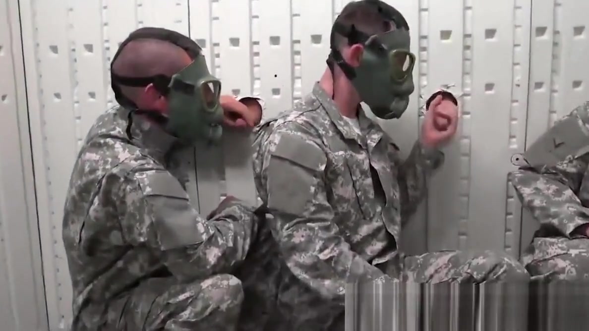 Hard anal sex in the army with four big dick soldiers