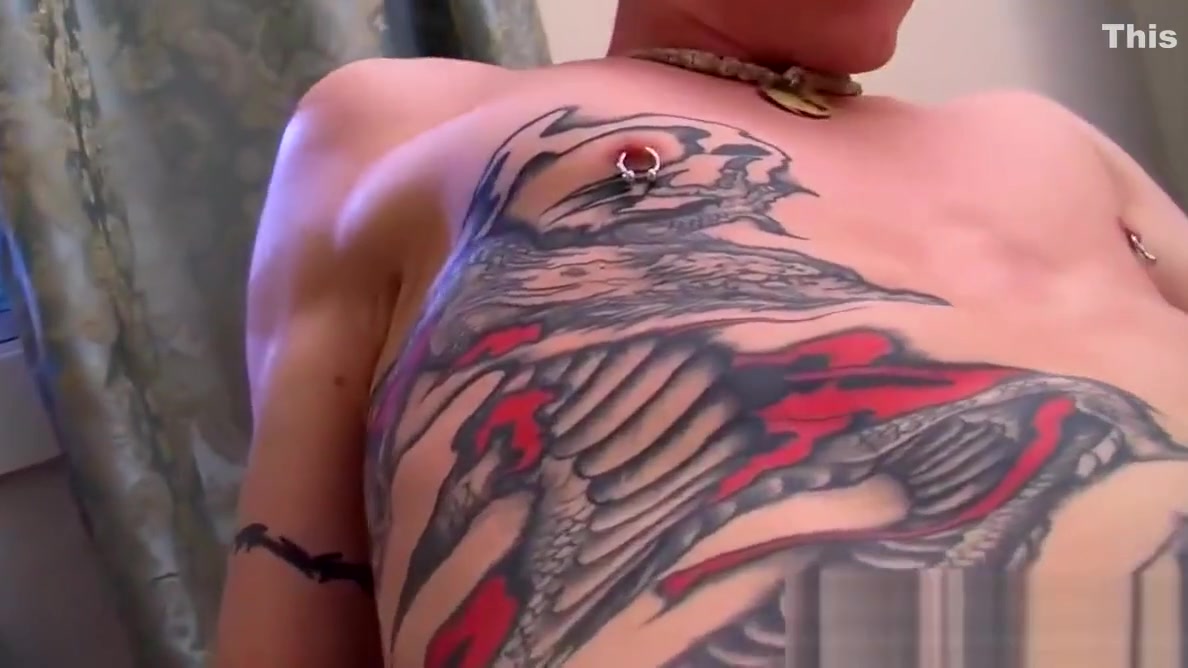 Horny kinky twink jerks it off and cums on his own face