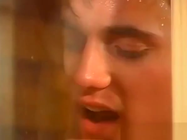 Gorgeous dude caught jacking off in the shower by a stranger
