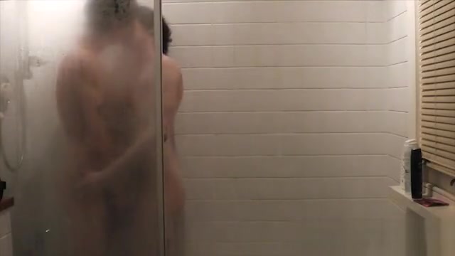 Twink boys play in the shower