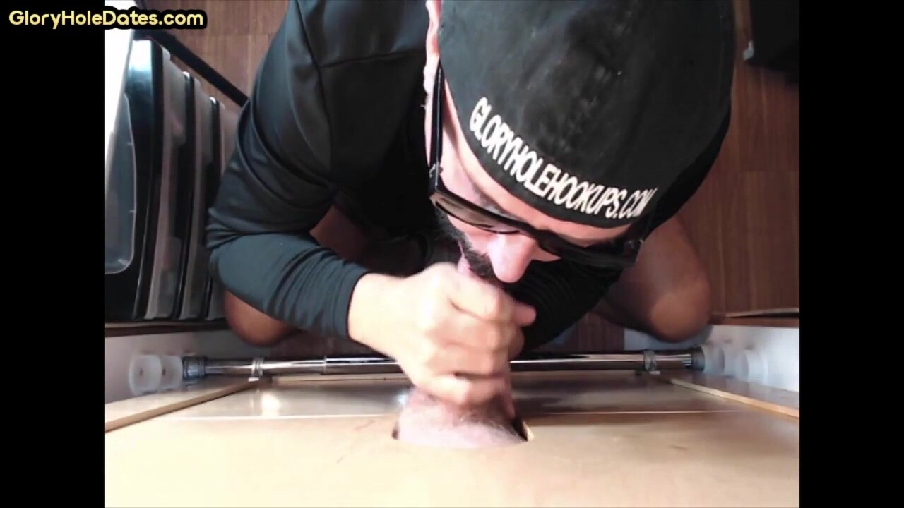 Gloryhole BJ gay mature mouthjizzed after oral and manual