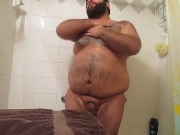 HANDSOME YOUNG BEAR IN SHOWER