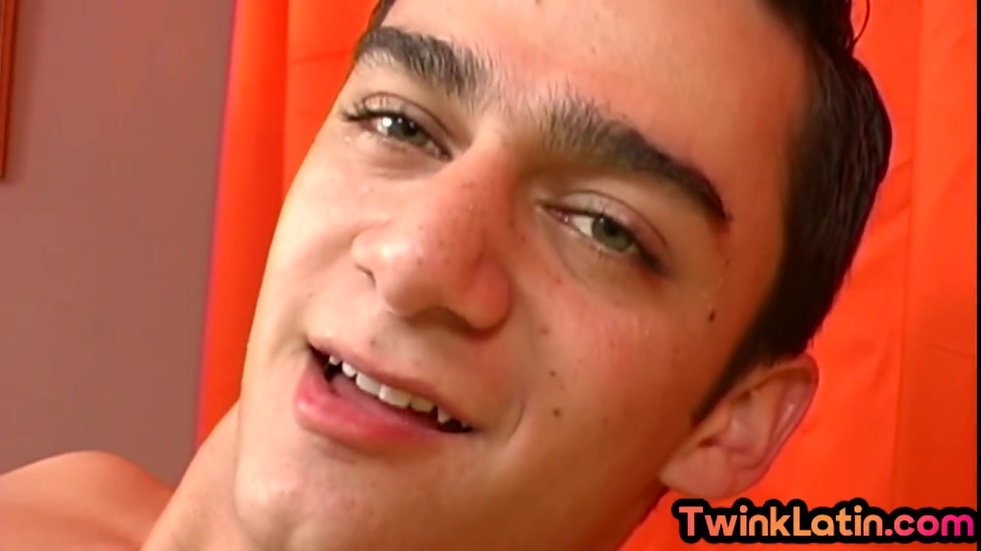 Homemade solo twink Latino with skinny body jerks cock