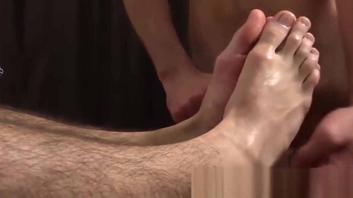 Cute Cameron gives his buddy Cole a soothing foot massage