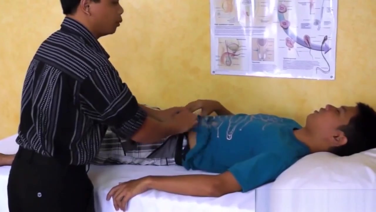 Asian doctor sucks Fake twins cock outdoors