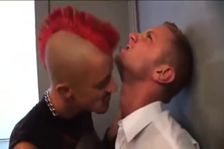 Mohawked Punk fucks office boy-slut