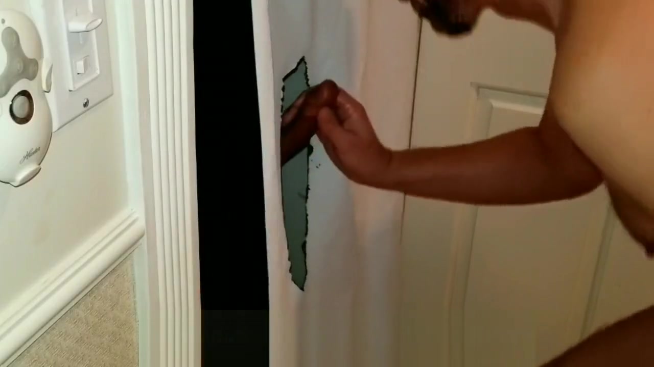Hot French tourist visits my gloryhole for oral service