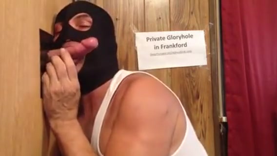 Masked Gloryhole Oral Creampie
