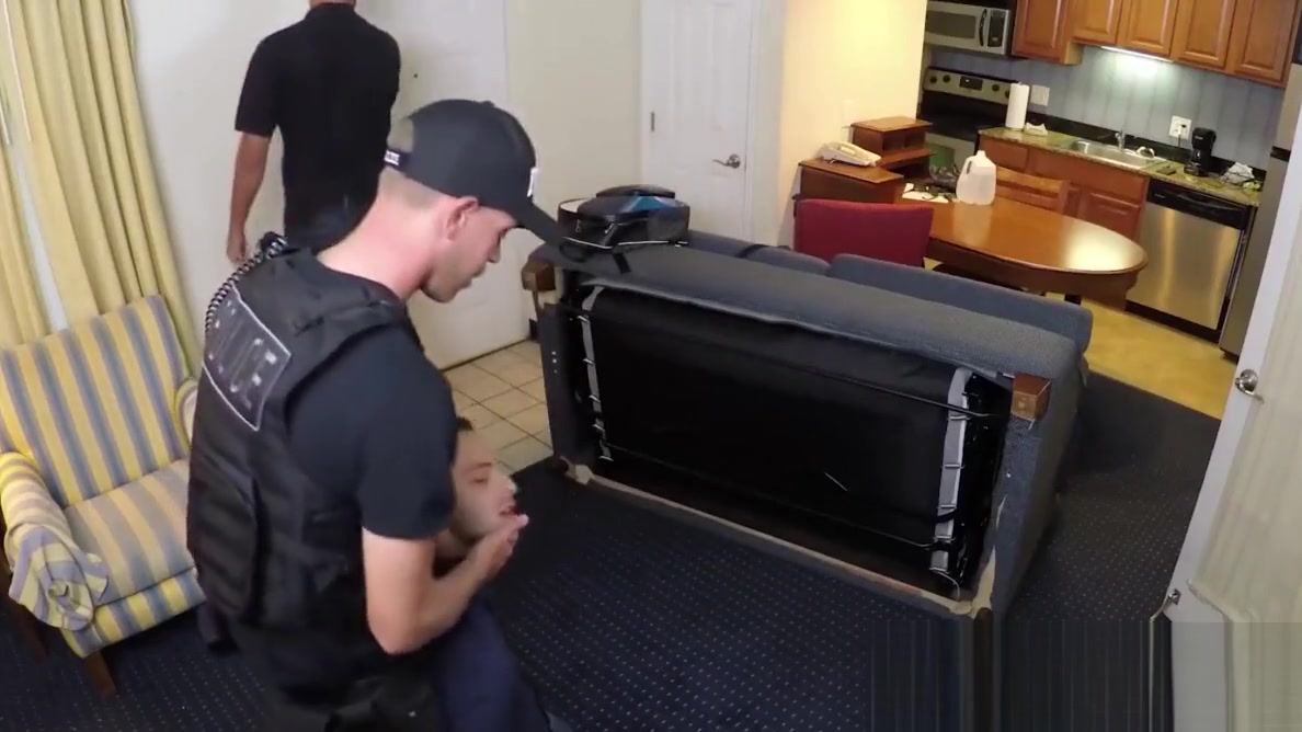 Hung police officer practices justice with his huge cock