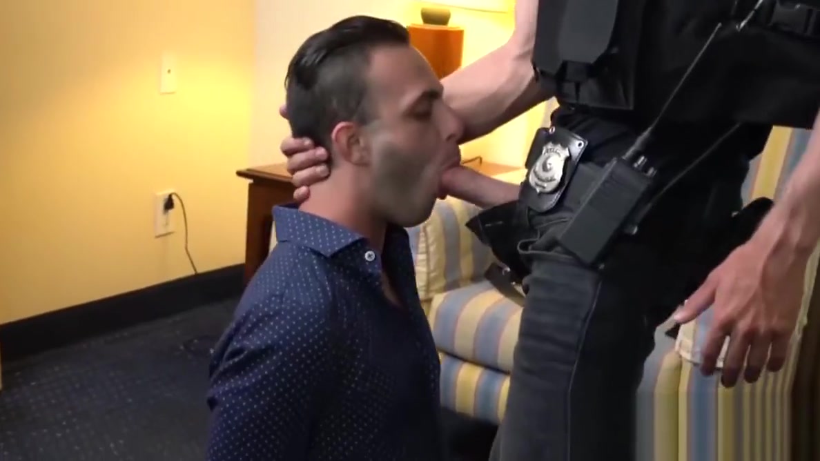 Hung police officer practices justice with his huge cock
