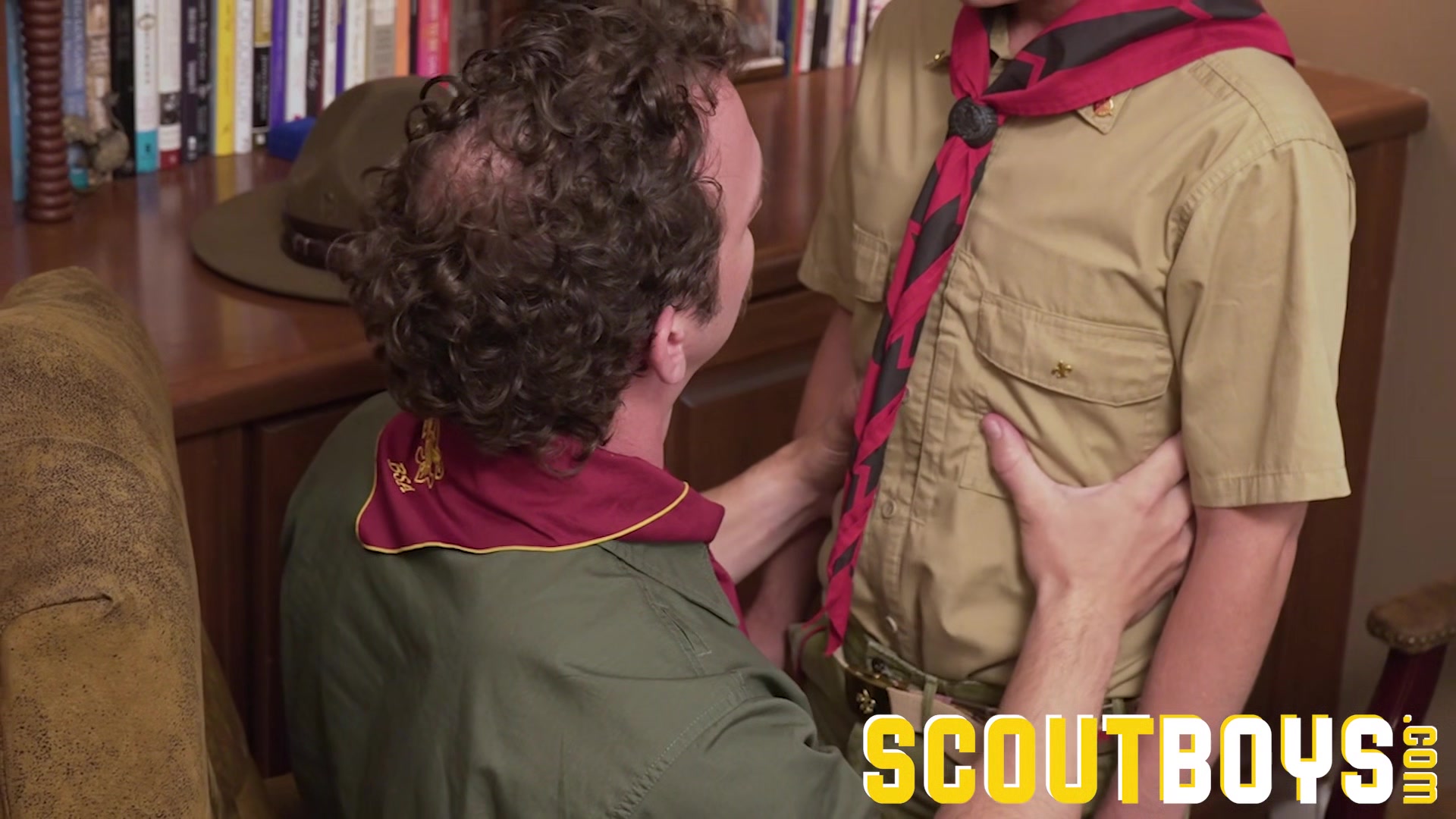 Hot chiseled Scoutmaster seduces fucks a smooth twink raw