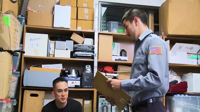 YoungPerps - Security Guard Shoves His Cock In A Public Masturbator’s Mouth