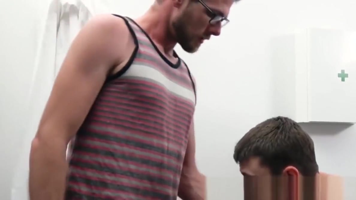 Twink blows stepdad while the good doctor checks his ass