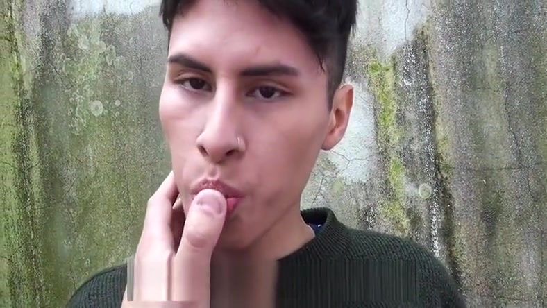 LatinLeche - Young cock sucker fucked raw outside