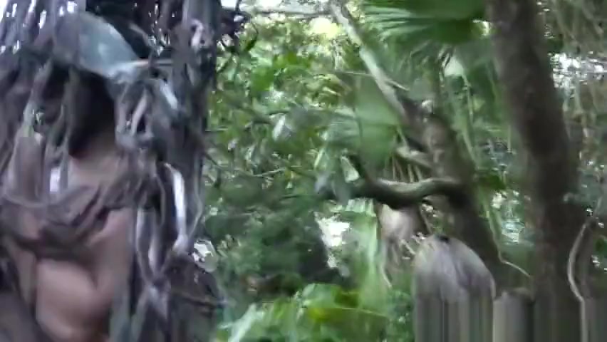 Military hunk getting slammed outdoors