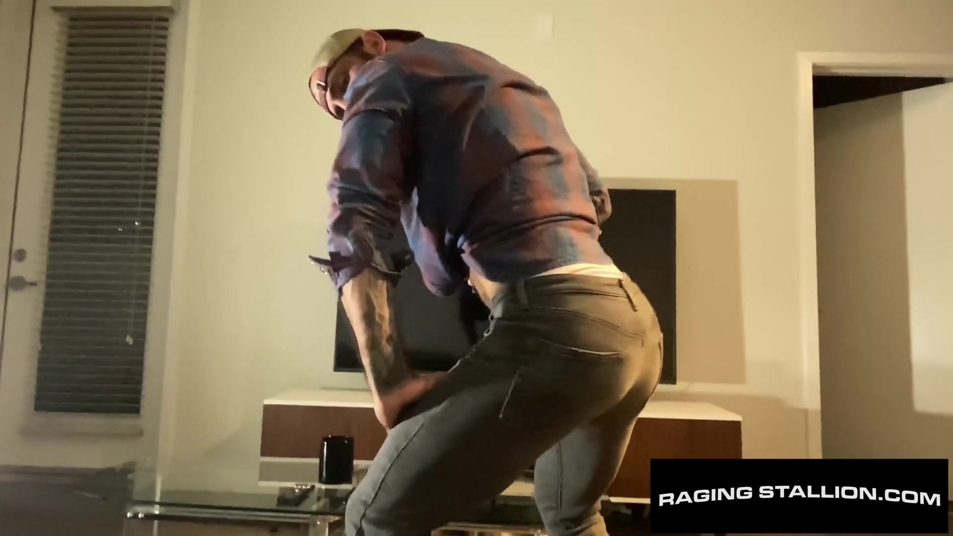 RagingStallion - Hairy Hunk Striptease N' Blowjob