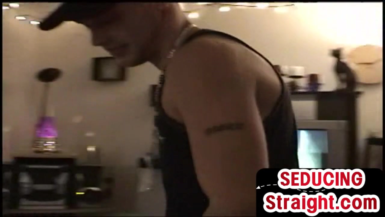 Amateur straight tattooed guy jerks cock 4 homemade gay porn