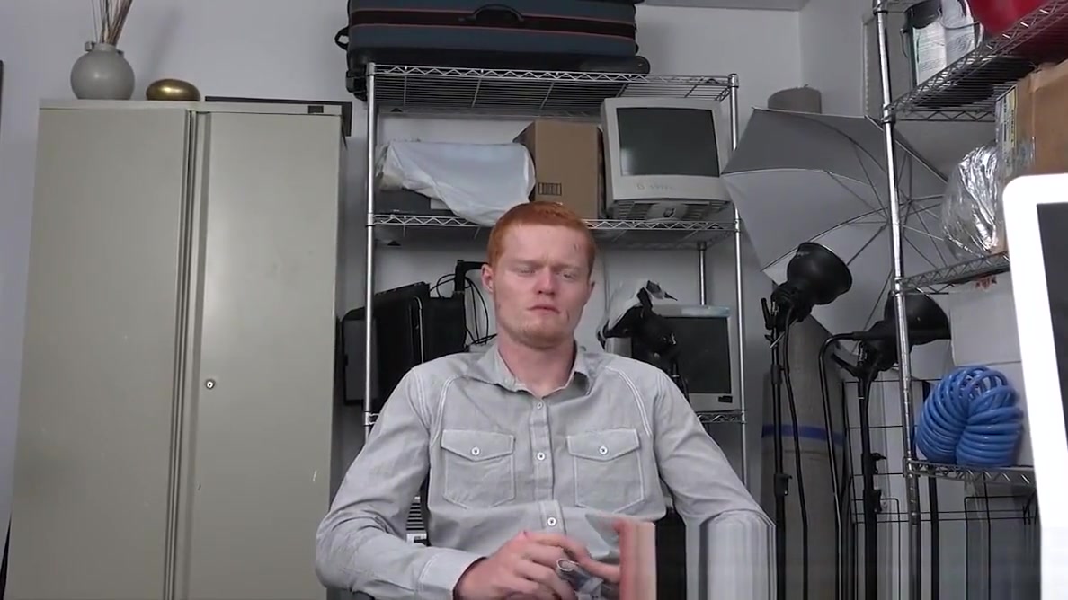 Ginger gives blowjob to get office job
