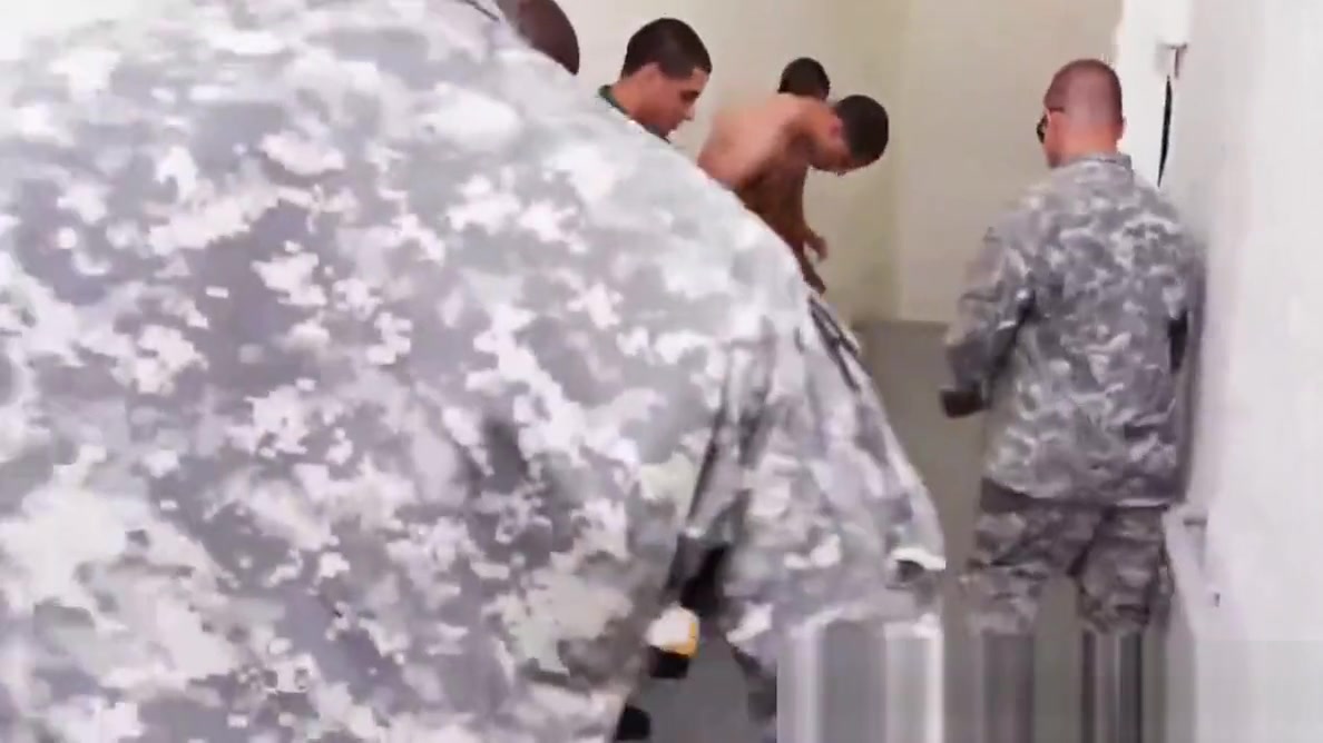 Army hunks get naughty after hard ass training with sergeant