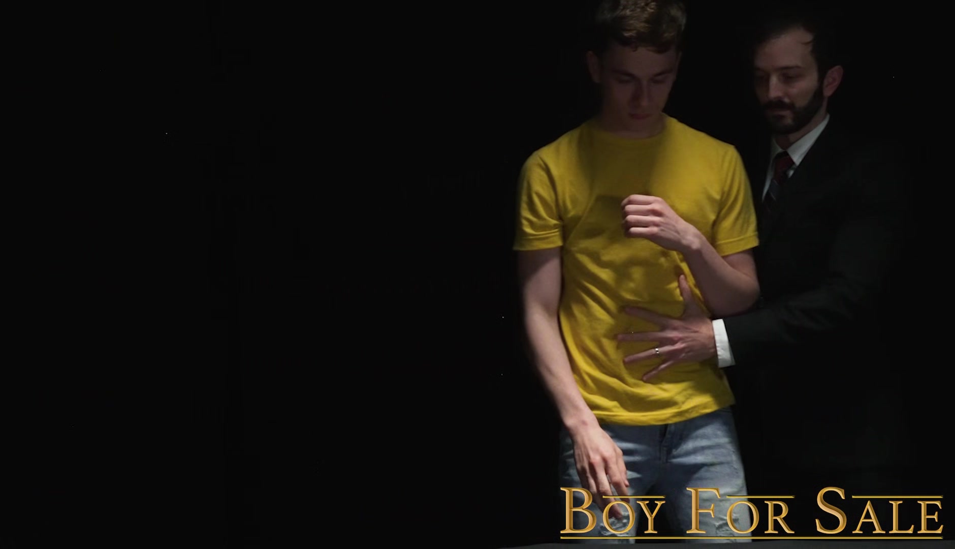 Cute slave boy struggles to take enormous raw DILF dick
