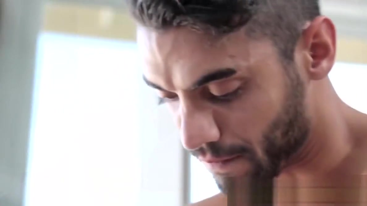 Two sexy hunks with muscles relax after massage session