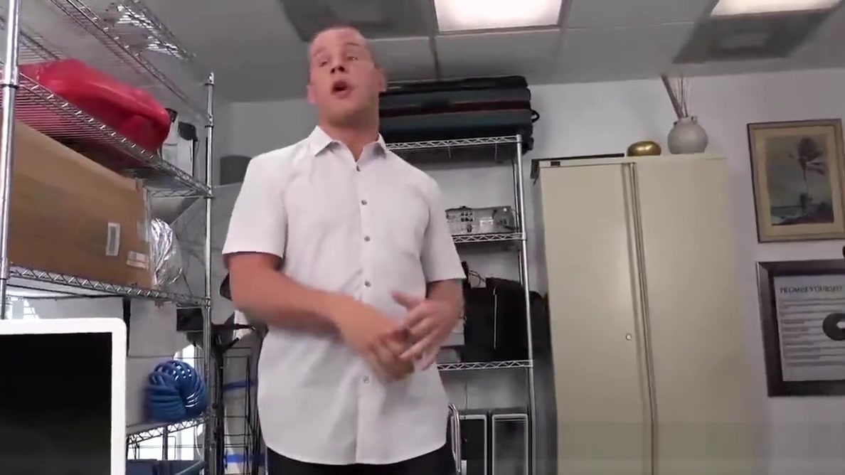 Sexy white ass dude gets ass-punished by BBC in the office