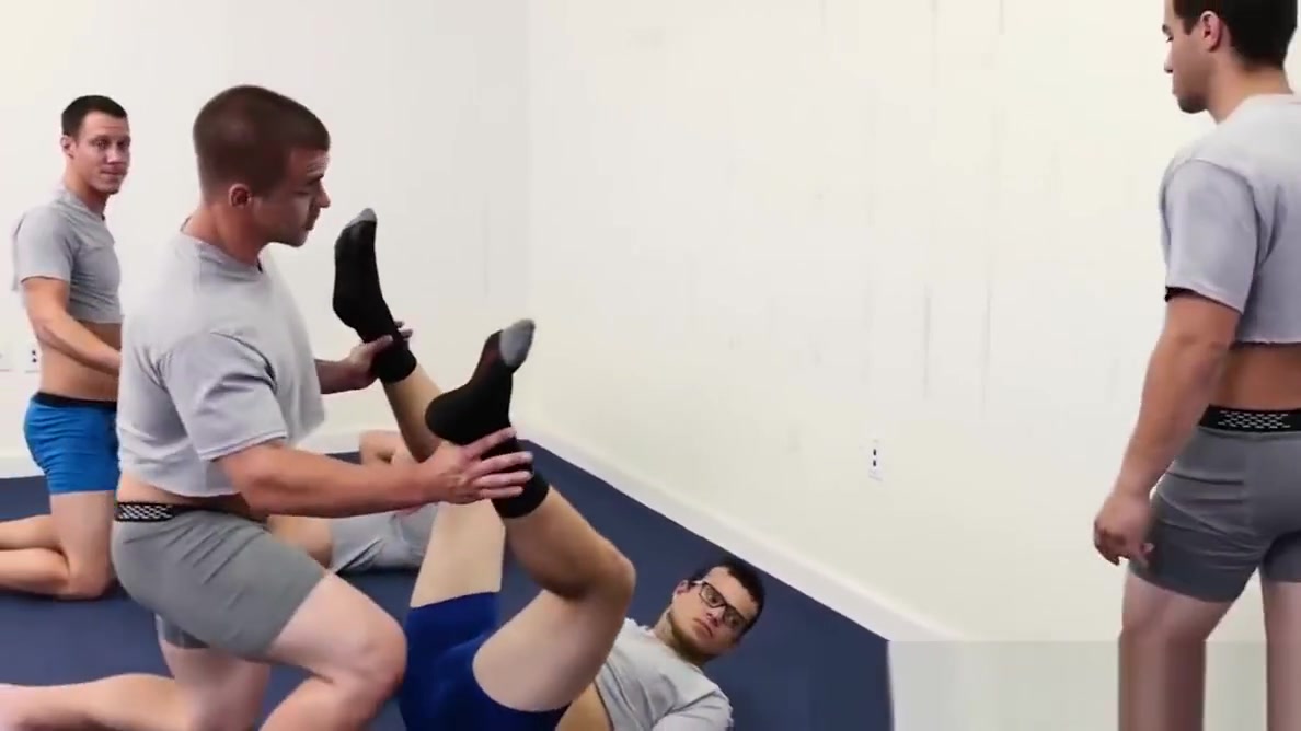 Hunks smashing this geeks asshole in the office afte work