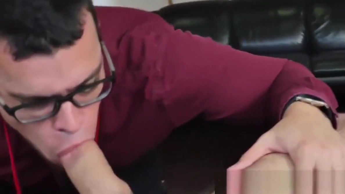 Hunks smashing this geeks asshole in the office afte work