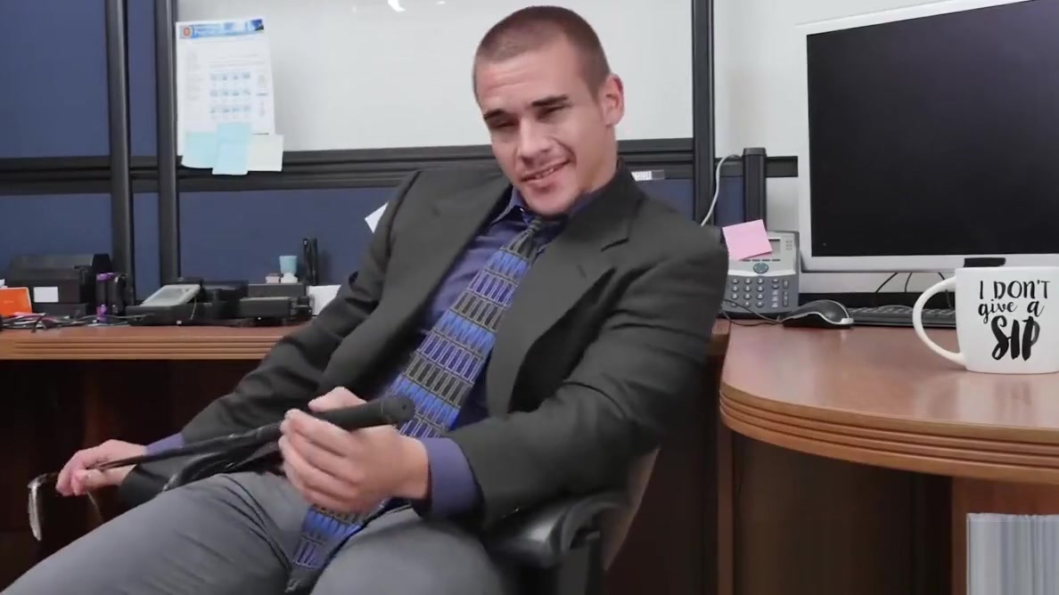 Hunks smashing this geeks asshole in the office afte work