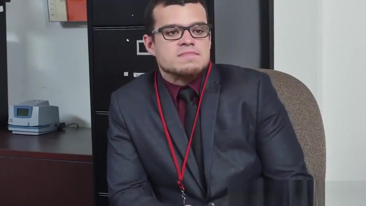 Hunks smashing this geeks asshole in the office afte work